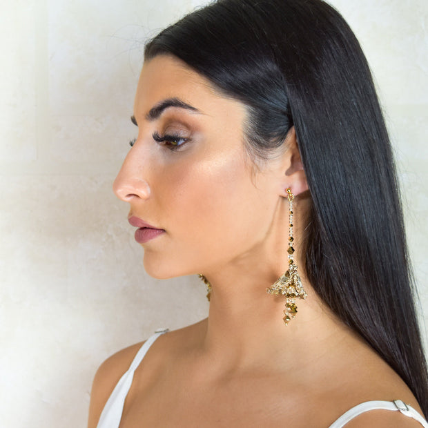 Ameera Earrings Long Silver