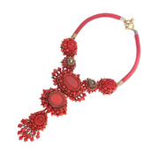 Ava Gemstone Necklace Red Coral