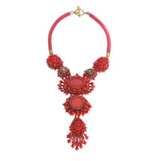 Ava Gemstone Necklace Red Coral