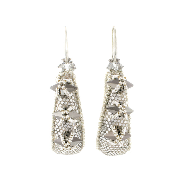 Bella Small Spiked Earrings Silver