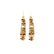 Bella Large Spiked Earrings Gold