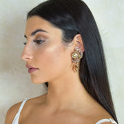 Dahlia Stud Earrings Rose Gold