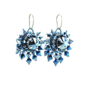 Scarab Petite Earrings Metallic Blue