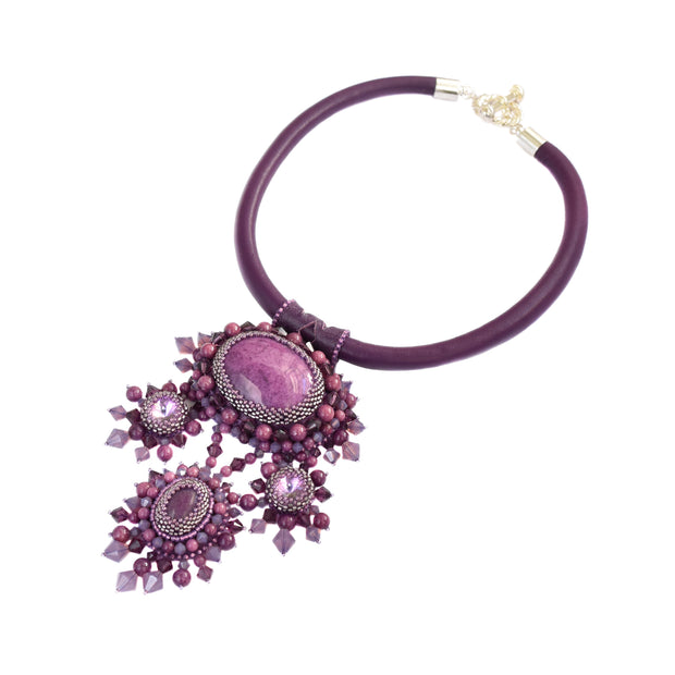 Tara Gemstone Necklace Purple
