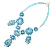 Mikala Statement Necklace and Earrings in Turquoise